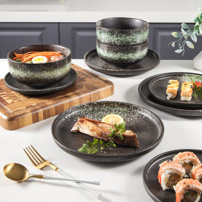 Iroha 16-Piece Green Stoneware Set
